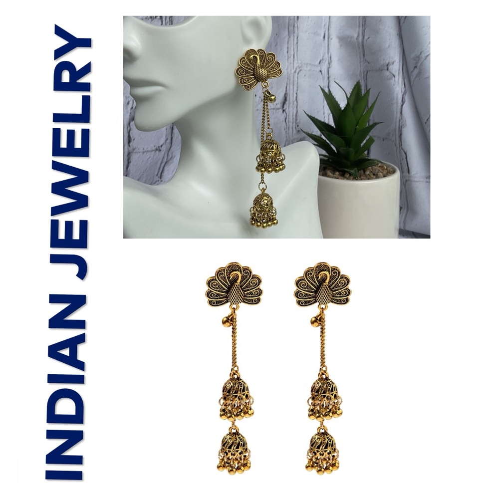 🐘 Indian Tassel Drop Earrings